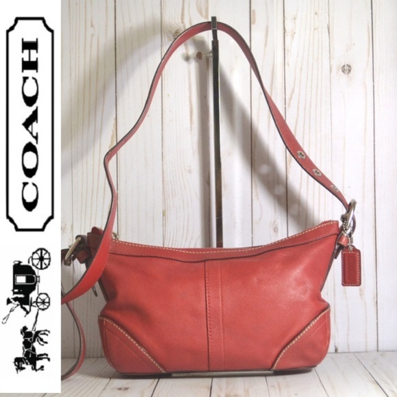 Coach Handbags - Coach Convertible To Shoulder F12322 Red leather